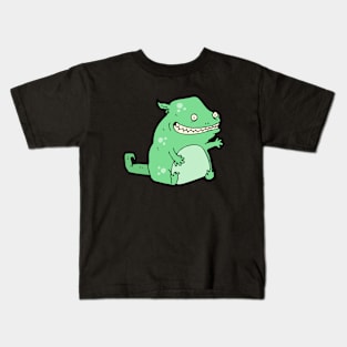 Green Alien Monster Creature Kids T-Shirt